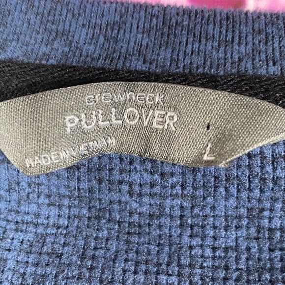 Member’s Mark Blue Indigo Crewneck Pullover Sweatshirt Men’s Size L Cotton Blend - Picture 2 of 8